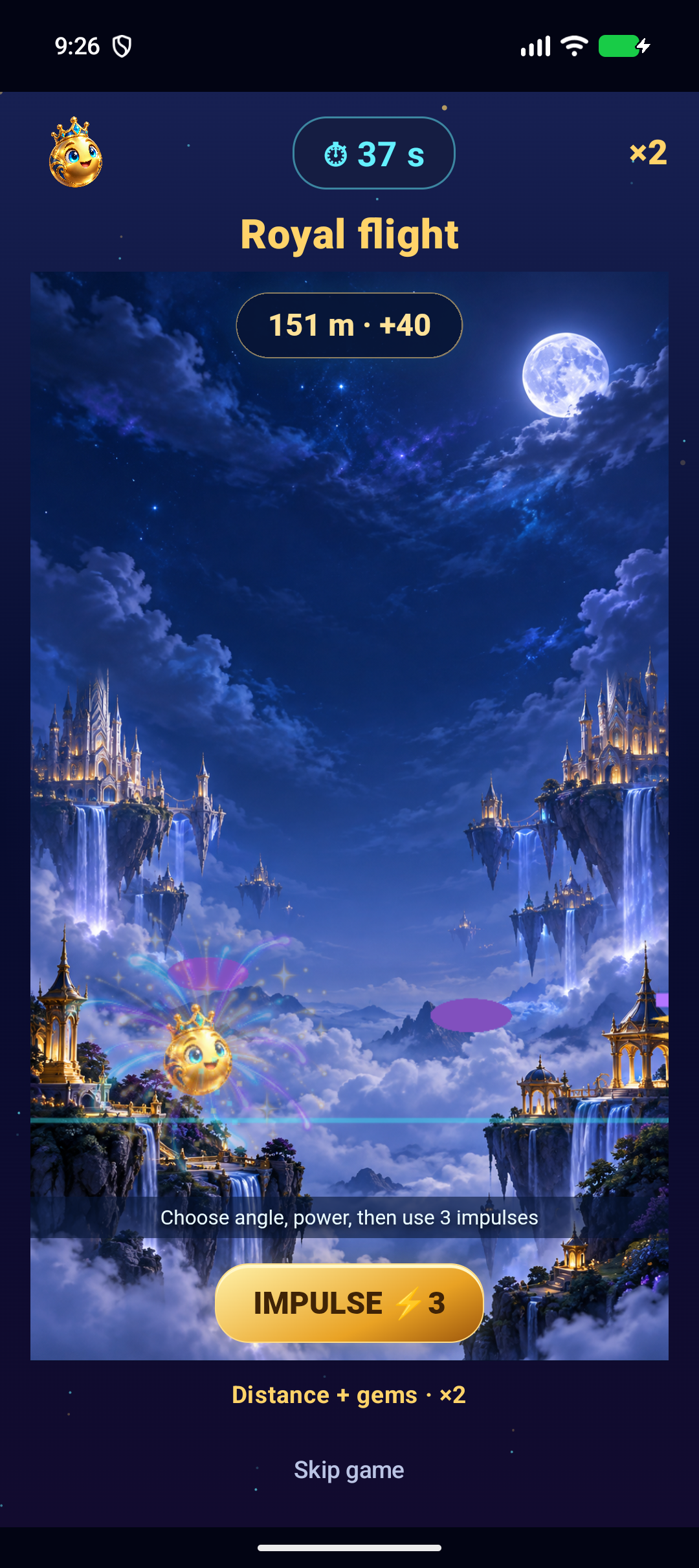 Royal Flight gameplay screenshot