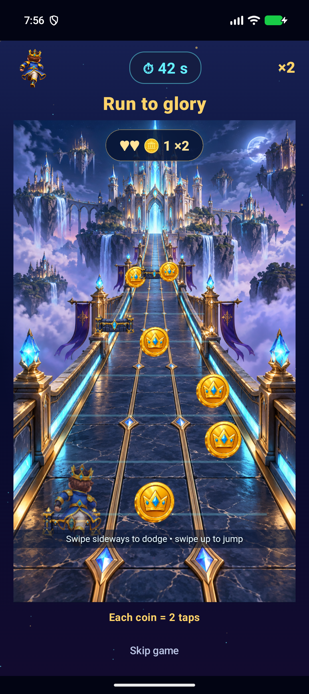 Run to Glory gameplay screenshot